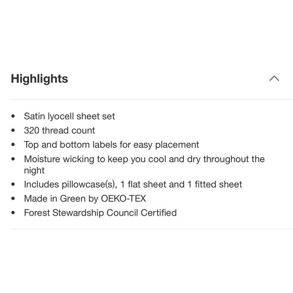 King 320 Thread Count Lyocell Gray - Threshold NEW - Picture 6 of 7